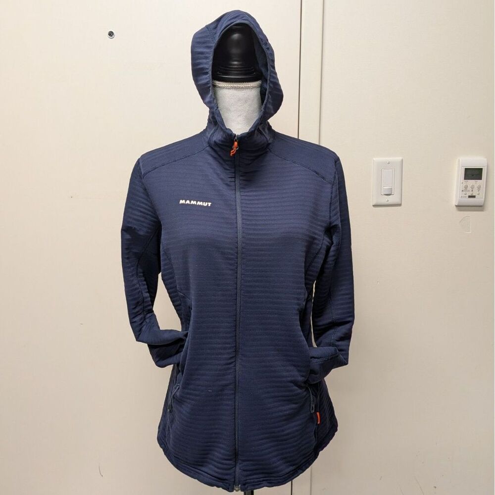 Mammut Alpine Taiss Light Technical Midlayer Hooded Fleece Jacket Navy S